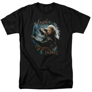 AN OFFCIALLY LICENSED HOBBIT KNIVES MEN'S REGULAR FIT T-SHIRT BLACK