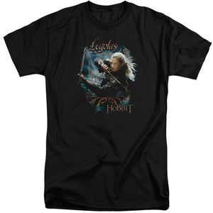 AN OFFCIALLY LICENSED HOBBIT KNIVES MEN'S TALL FIT T-SHIRT BLACK