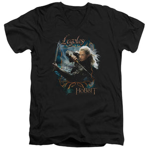 AN OFFCIALLY LICENSED HOBBIT KNIVES MEN'S V-NECK T-SHIRT BLACK