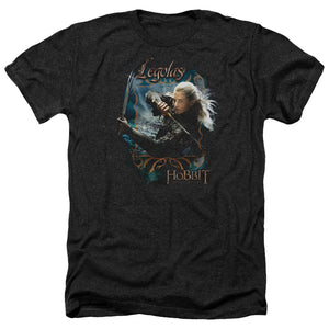 AN OFFCIALLY LICENSED HOBBIT KNIVES MEN'S HEATHER T-SHIRT CHARCOAL