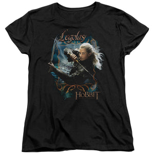 AN OFFCIALLY LICENSED HOBBIT KNIVES WOMEN'S REGULAR FIT T-SHIRT BLACK