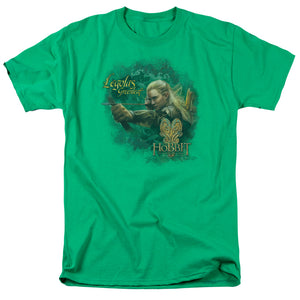 AN OFFCIALLY LICENSED HOBBIT GREENLEAF MEN'S REGULAR FIT T-SHIRT KELLY GREEN
