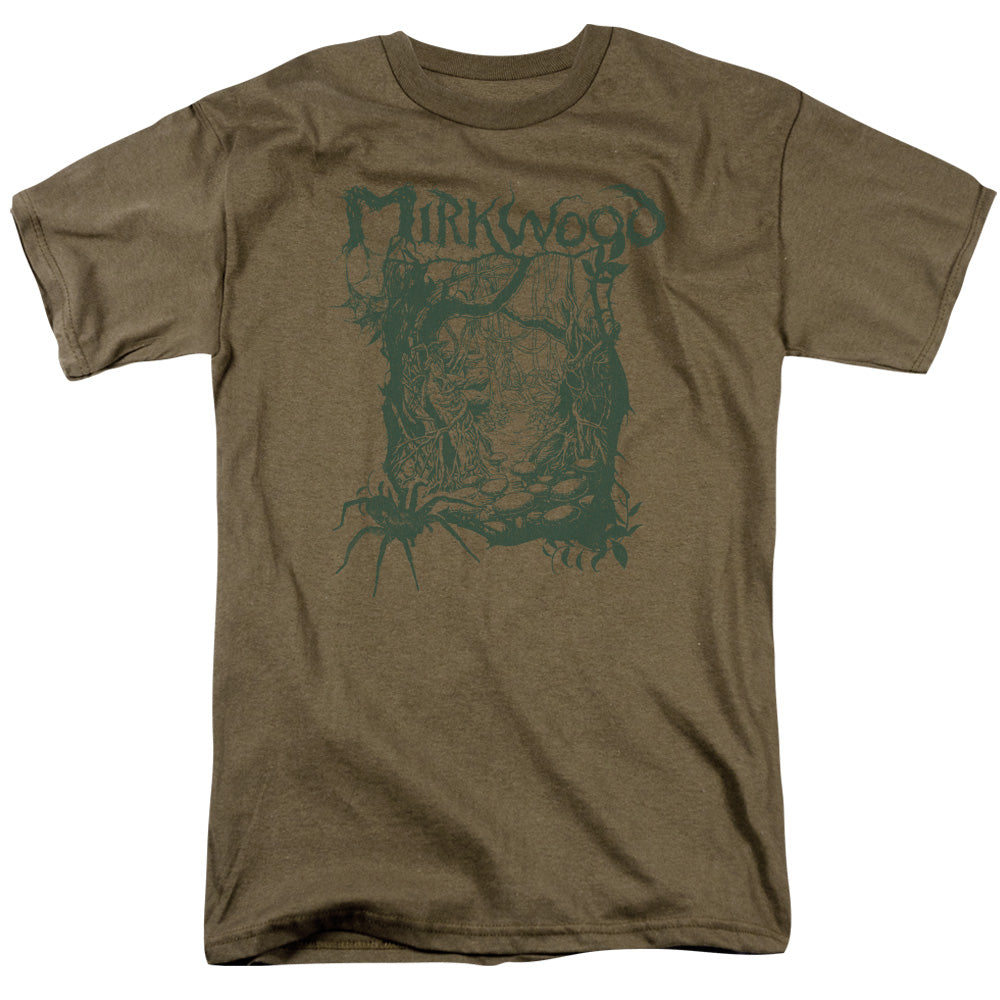 AN OFFCIALLY LICENSED HOBBIT MIRKWOOD LINE MEN'S REGULAR FIT T-SHIRT SAFARI GREEN