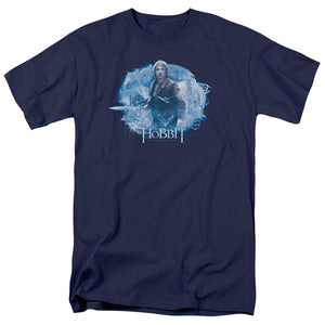 AN OFFCIALLY LICENSED HOBBIT TANGLED WEB MEN'S REGULAR FIT T-SHIRT NAVY