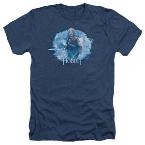 AN OFFCIALLY LICENSED HOBBIT TANGLED WEB MEN'S HEATHER T-SHIRT NAVY