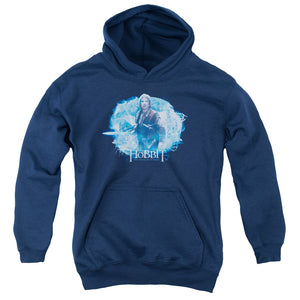 AN OFFCIALLY LICENSED HOBBIT TANGLED WEB YOUTH HOODIE NAVY