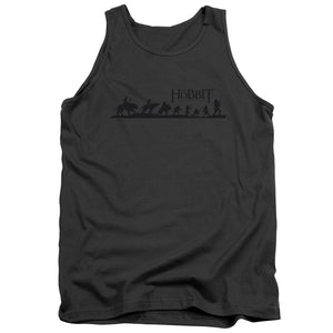 AN OFFCIALLY LICENSED HOBBIT MARCHING ADULT UNISEX TANK TOP CHARCOAL