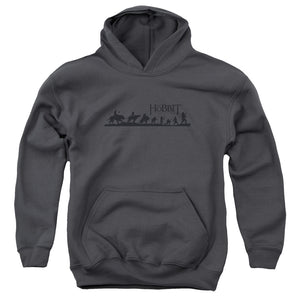 AN OFFCIALLY LICENSED HOBBIT MARCHING YOUTH HOODIE CHARCOAL