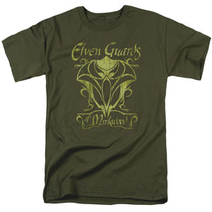 AN OFFCIALLY LICENSED HOBBIT GUARDS OF MIRKWOOD MEN'S REGULAR FIT T-SHIRT MILITARY GREEN