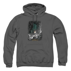 AN OFFCIALLY LICENSED HOBBIT SECOND THOUGHTS ADULT UNISEX PULLOVER HOODIE CHARCOAL