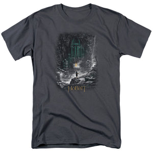 AN OFFCIALLY LICENSED HOBBIT SECOND THOUGHTS MEN'S REGULAR FIT T-SHIRT CHARCOAL