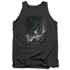 AN OFFCIALLY LICENSED HOBBIT SECOND THOUGHTS ADULT UNISEX TANK TOP CHARCOAL