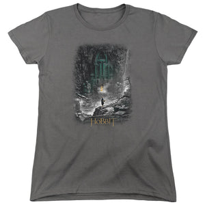 AN OFFCIALLY LICENSED HOBBIT SECOND THOUGHTS WOMEN'S REGULAR FIT T-SHIRT CHARCOAL