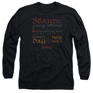 AN OFFCIALLY LICENSED HOBBIT KEYHOLE MEN'S LONG SLEEVE T-SHIRT BLACK