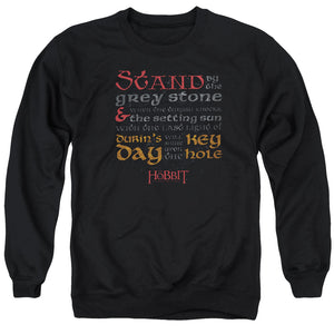 AN OFFCIALLY LICENSED HOBBIT KEYHOLE ADULT UNISEX CREWNECK SWEATSHIRT BLACK
