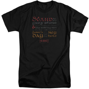 AN OFFCIALLY LICENSED HOBBIT KEYHOLE MEN'S TALL FIT T-SHIRT BLACK