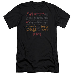 AN OFFCIALLY LICENSED HOBBIT KEYHOLE MEN'S PREMIUM SLIM FIT T-SHIRT BLACK