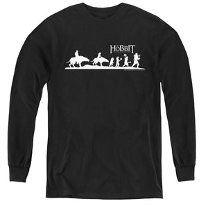 AN OFFCIALLY LICENSED HOBBIT ORC COMPANY YOUTH LONG SLEEVE T-SHIRT BLACK