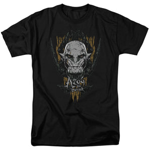 AN OFFCIALLY LICENSED HOBBIT AZOG MEN'S REGULAR FIT T-SHIRT BLACK
