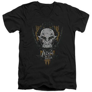 AN OFFCIALLY LICENSED HOBBIT AZOG MEN'S V-NECK T-SHIRT BLACK