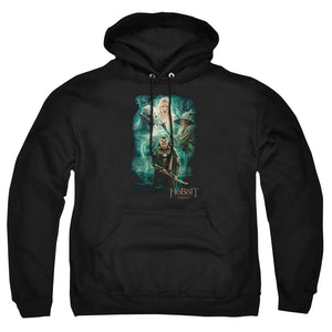 AN OFFCIALLY LICENSED HOBBIT ELRONDS CREW ADULT UNISEX PULLOVER HOODIE BLACK