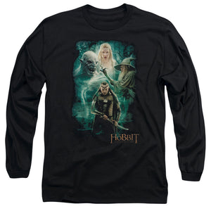 AN OFFCIALLY LICENSED HOBBIT ELRONDS CREW MEN'S LONG SLEEVE T-SHIRT BLACK
