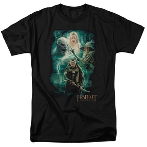 AN OFFCIALLY LICENSED HOBBIT ELRONDS CREW MEN'S REGULAR FIT T-SHIRT BLACK