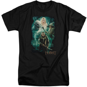 AN OFFCIALLY LICENSED HOBBIT ELRONDS CREW MEN'S TALL FIT T-SHIRT BLACK