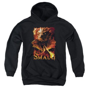 AN OFFCIALLY LICENSED HOBBIT SMOLDER YOUTH HOODIE BLACK