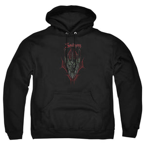 AN OFFCIALLY LICENSED HOBBIT EVILS HELM ADULT UNISEX PULLOVER HOODIE BLACK