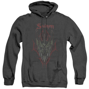 AN OFFCIALLY LICENSED HOBBIT EVILS HELM ADULT UNISEX HEATHER PULLOVER HOODIE BLACK