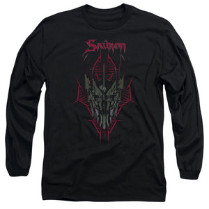 AN OFFCIALLY LICENSED HOBBIT EVILS HELM MEN'S LONG SLEEVE T-SHIRT BLACK