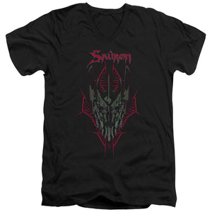 AN OFFCIALLY LICENSED HOBBIT EVILS HELM MEN'S V-NECK T-SHIRT BLACK
