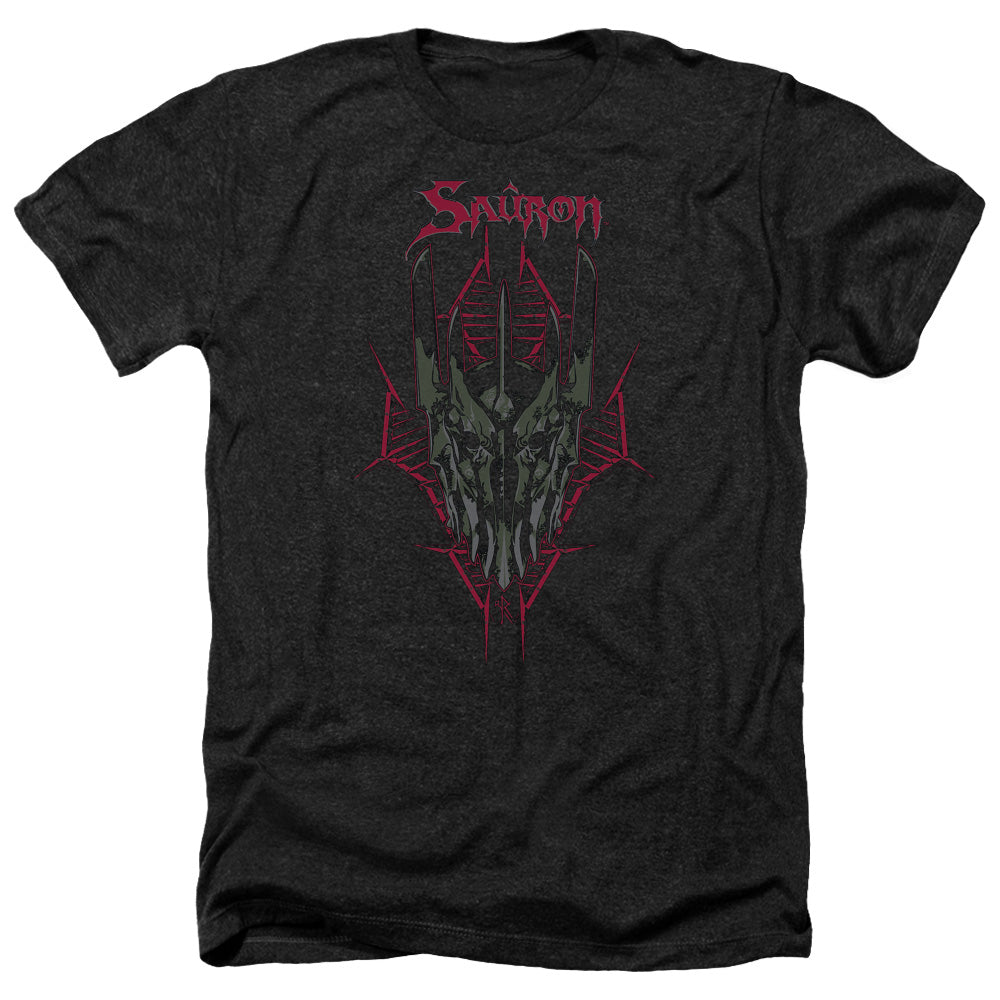 AN OFFCIALLY LICENSED HOBBIT EVILS HELM MEN'S HEATHER T-SHIRT CHARCOAL