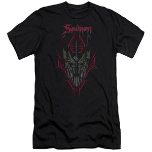 AN OFFCIALLY LICENSED HOBBIT EVILS HELM MEN'S PREMIUM SLIM FIT T-SHIRT BLACK