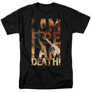 AN OFFCIALLY LICENSED HOBBIT I AM FIRE MEN'S REGULAR FIT T-SHIRT BLACK