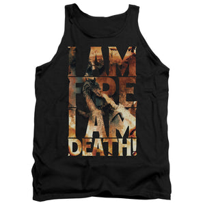 AN OFFCIALLY LICENSED HOBBIT I AM FIRE ADULT UNISEX TANK TOP BLACK