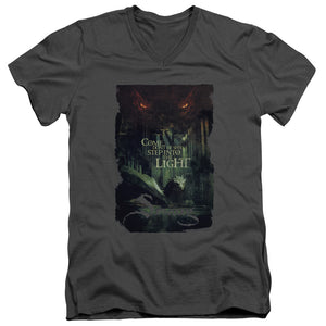 AN OFFCIALLY LICENSED HOBBIT TAUNT MEN'S V-NECK T-SHIRT CHARCOAL