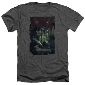 AN OFFCIALLY LICENSED HOBBIT TAUNT MEN'S HEATHER T-SHIRT CHARCOAL