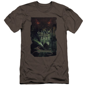 AN OFFCIALLY LICENSED HOBBIT TAUNT MEN'S PREMIUM SLIM FIT T-SHIRT CHARCOAL
