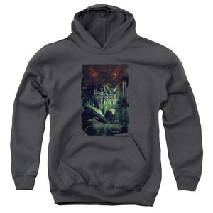AN OFFCIALLY LICENSED HOBBIT TAUNT YOUTH HOODIE CHARCOAL