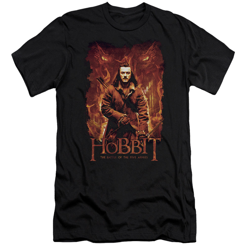 AN OFFCIALLY LICENSED HOBBIT FATES MEN'S PREMIUM SLIM FIT T-SHIRT BLACK