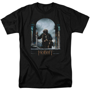 AN OFFCIALLY LICENSED HOBBIT BILBO POSTER MEN'S REGULAR FIT T-SHIRT BLACK