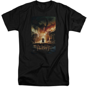 AN OFFCIALLY LICENSED HOBBIT SMAUG POSTER MEN'S TALL FIT T-SHIRT BLACK