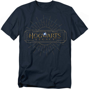 AN OFFCIALLY LICENSED HOGWARTS LEGACY FULL COLOR LOGO MEN'S REGULAR FIT T-SHIRT BLACK