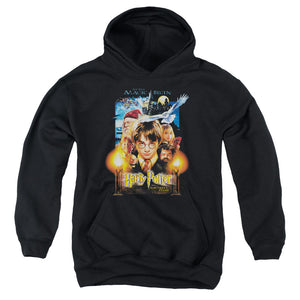 AN OFFCIALLY LICENSED HARRY POTTER MOVIE POSTER YOUTH HOODIE BLACK