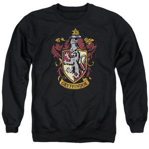 AN OFFCIALLY LICENSED HARRY POTTER GRYFFINDOR CREST ADULT UNISEX CREWNECK SWEATSHIRT BLACK