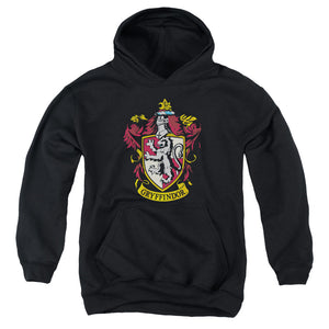 AN OFFCIALLY LICENSED HARRY POTTER GRYFFINDOR CREST YOUTH HOODIE BLACK