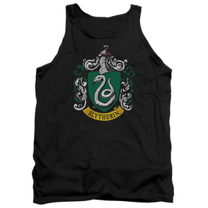 AN OFFCIALLY LICENSED HARRY POTTER SLYTHERIN CREST ADULT UNISEX TANK TOP BLACK
