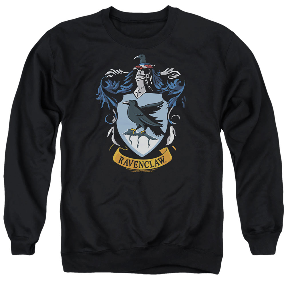 AN OFFCIALLY LICENSED HARRY POTTER RAVENCLAW CREST ADULT UNISEX CREWNECK SWEATSHIRT BLACK